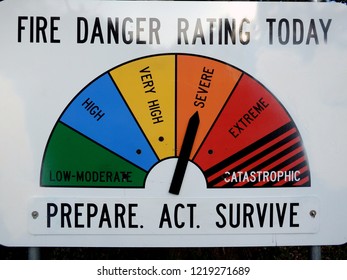 Fire Danger Rating Today Sign Heathwaved Stock Photo 1219271689 ...