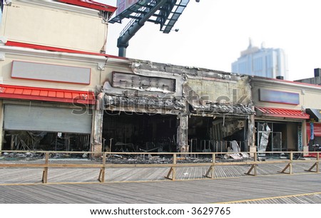 A fire destroyed five stores on the Atlantic City Board Walk
