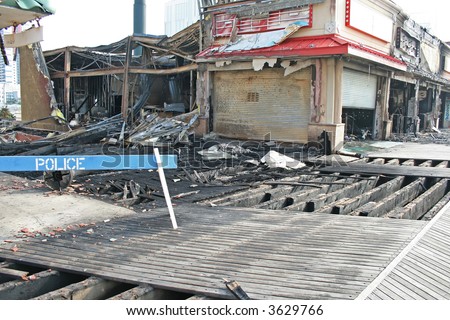 A fire destroyed five stores on the Atlantic City Board Walk