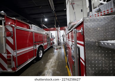 Fire Engine at the firehouse in Illinois