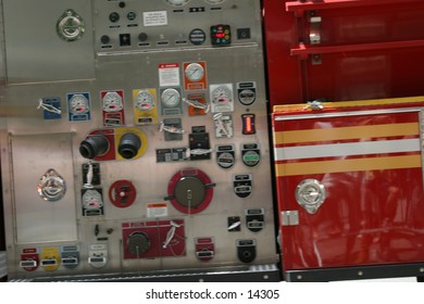 fire engine with gauges