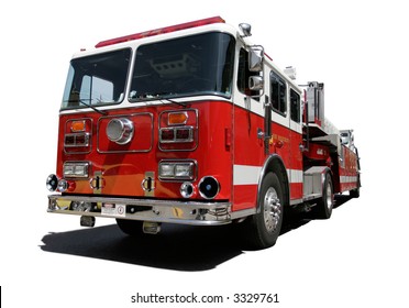 Fire Engine Isolated On White Background