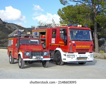 Fire Engine in the mountains of Andalucia, Spain

