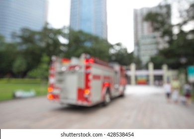 Fire engine on the road