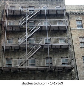 Fire Escape .. Danger.. New York, Urban Buildings, City Scape