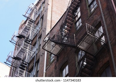 Fire Escape Stairsdowntown Back Alley Architecturesteel Stock Photo ...