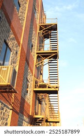 Fire Escape vertical side of building 