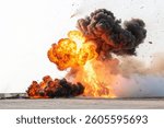 fire explosion cloud, isolated fire cloud, destruction