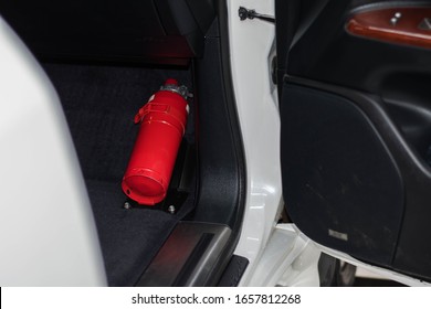 Fire Extinguisher In The Car For Safety.