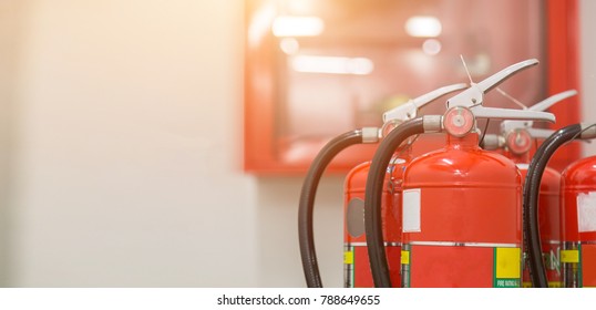 fire extinguishers available in fire emergencies. - Shutterstock ID 788649655