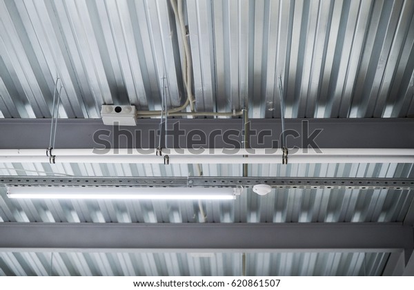 Fire Extinguishing System On Ceiling Automatic Stock Photo Edit