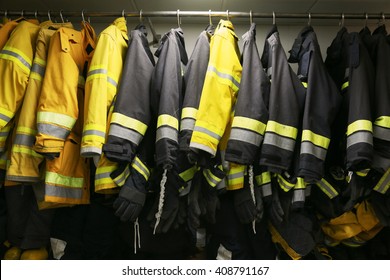 Fire Fighter On Oil And Gas Industry, Successful Firefighter At Work , Fire Suit For Fighter With Fire And Suit For Protect Fire Fighter, Security Team When Fire Case.