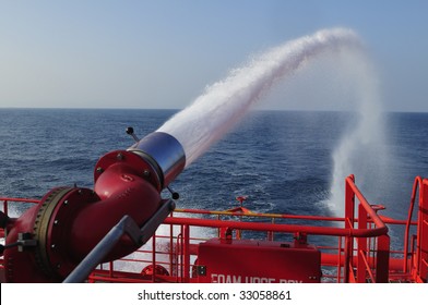 Fire Fighting Foam/water Gun Onboard Of Tanker Ship