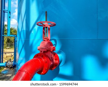 Fire fighting water pipes connected to the water tank  Inside industrial plants - Shutterstock ID 1599694744