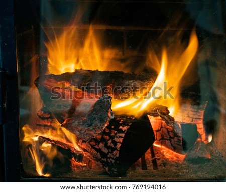 Similar – Image, Stock Photo Burning wood Adventure