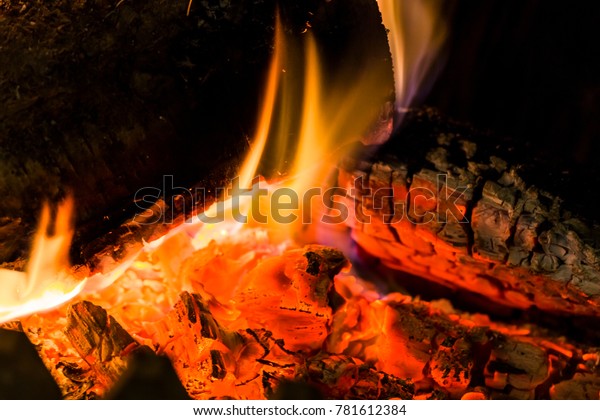 Fire Fireplace Ember Wood Home Embers Stock Image Download Now