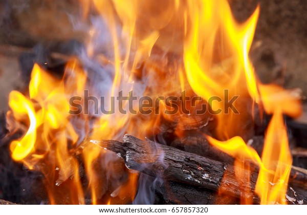 Fire Fireplace Note Shallow Depth Field Stock Photo Edit Now