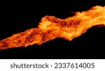 fire flame on black background. a realistic fire background. flame thrower background