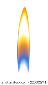 fire, flame on a white background