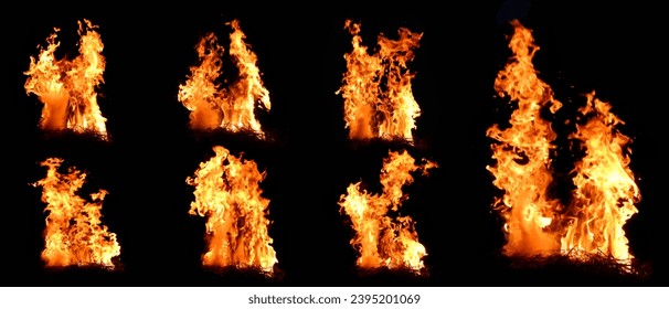 Fire flame texture. Blaze flames background for banner. - Shutterstock ID 2395201069