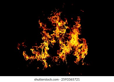 Fire flame texture. Burning material backdrop. Burn effect pattern. Blaze and torch wallpaper. Heat and haze backdrop. Exploison and hot background.