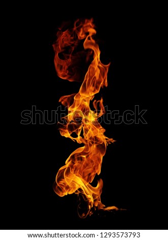Fire flames black background