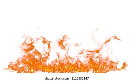 Fire Flames Isolated On White Background Stock Photo 1125851147 ...