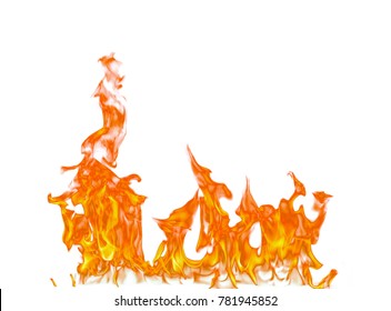 Fire Flames Isolated On White Background Stock Photo 781945852 ...