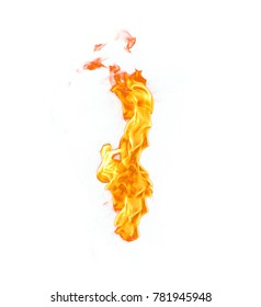 Fire Flames Isolated On White Background Stock Photo (Edit Now) 781945948