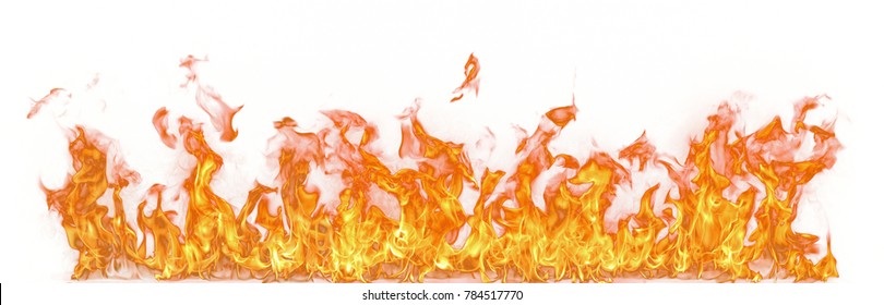 Fire Flames Isolated On White Background