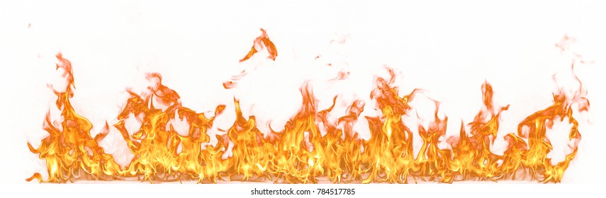 Fire Flames Isolated On White Background