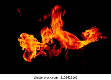 fire flames on a black background abstract