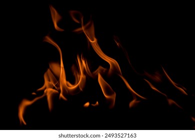 Fire flames on black background. Blaze fire flame texture. Fire flame with copy space. Blaze fire flame textured background. Flames on black background. - Powered by Shutterstock