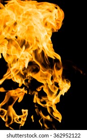 Fire Flames On Black Background Stock Photo 362952122 | Shutterstock