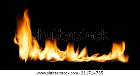 fire and flames on a black background