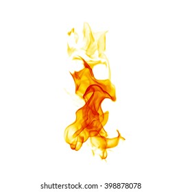 Fire Flames On White Background