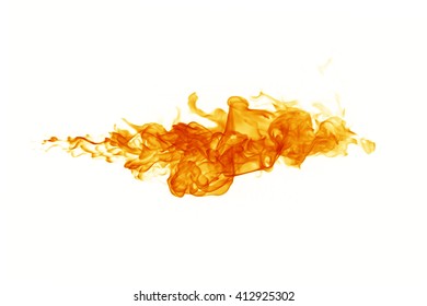 Fire Flames On White Background