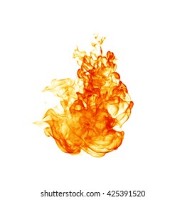 Fire Flames On White Background