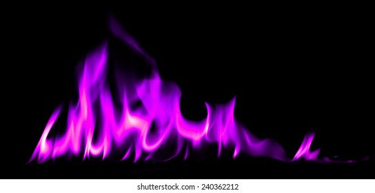 Fire Flames Purple On Black Background Stock Photo (Edit Now) 240362212