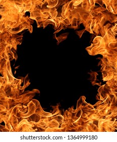 Fire Flame Frame Stock Illustration 71759146