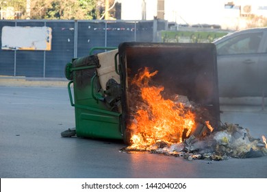 Fire In A Garbage Bin