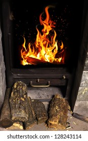 fire in hearth
