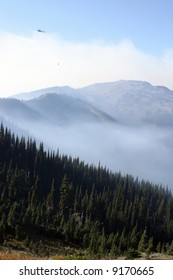 A fire helicopter in flight