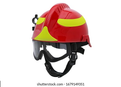 Fire helmet  on white background