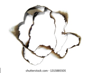 Fire Holes White Paper Collection Burnt Stock Photo (Edit Now) 1315885505