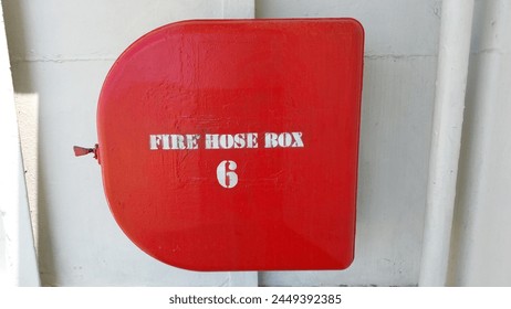 fire hose box panel on a ship