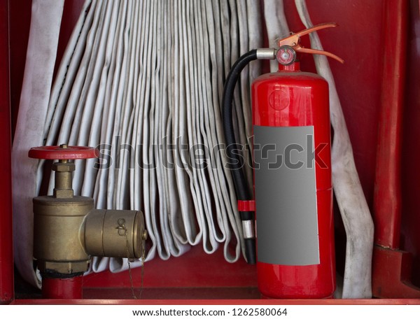 Fire Hose Cabinet Fire Extinguisher Hyrant Stock Photo Edit Now