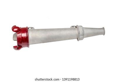 Fire Hose Nozzle Isolated On White Background