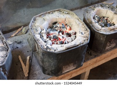 Fire Hot Flame On Stove Charcoal For Cooking, Madagascar