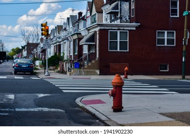 a fire hydrant at an intersect